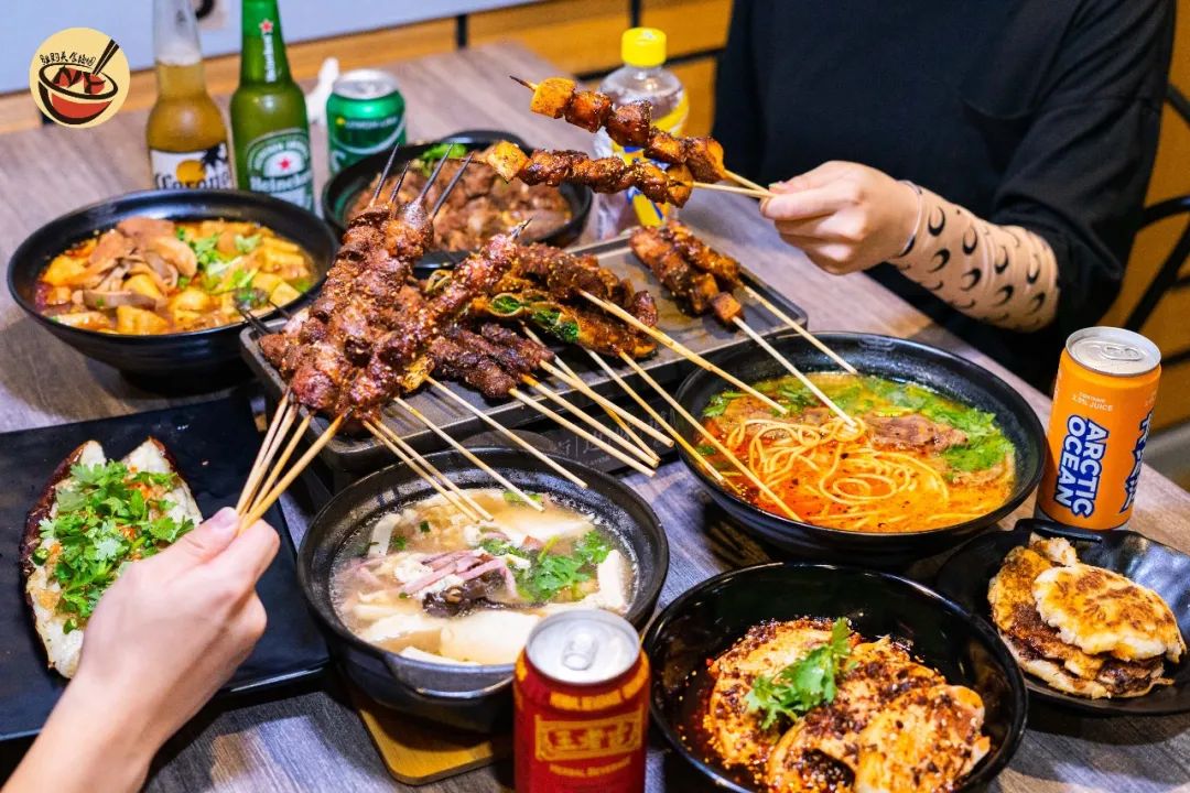 纽约法拉盛天津烧烤 美味烧饼里脊 醋椒豆腐 黄汤牛肉拉面 卤煮火烧